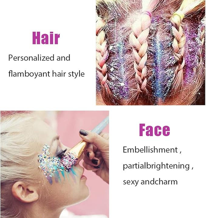 Gold Face Glitter Gel,Mardi Gras Outfit for Women,Music Festival Yellow Body Glitter Singer Concerts Hair Glitter Sequins,Mardi Gras Accessories Sparkling Carnival Rave Decorations,50ML