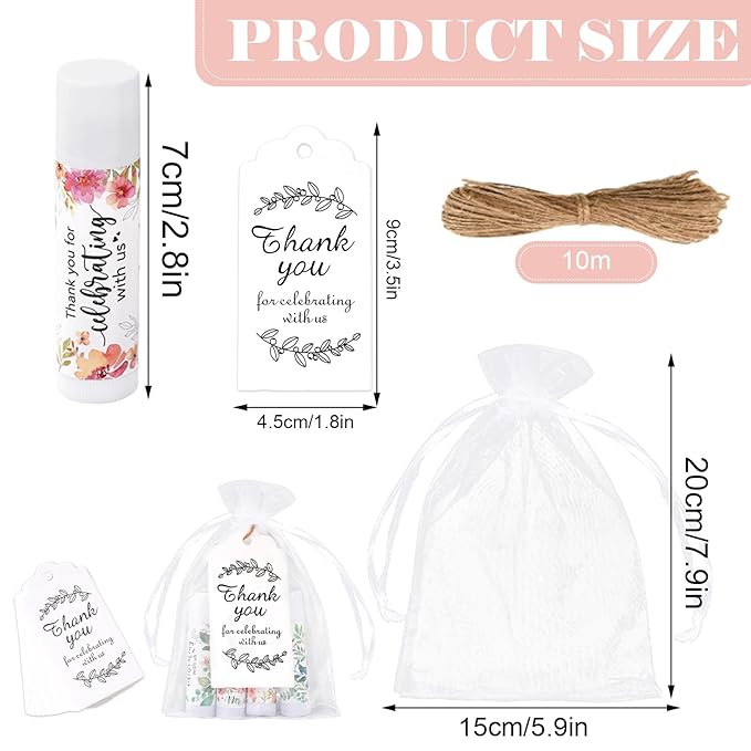 48 Set Bridal Shower Lip Balms Proposal