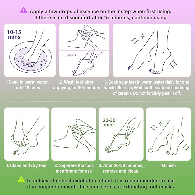 Foot Peeling 8Pcs&12Pcs Moisturizing Foot Mask, Exfoliator Peel Calluses Dead Skin Callus Remover, Hydrating Foot Masks for Dry Cracked Feet, Repair Rough Heels&Dry Skin for Baby Soft and Smooth Feet