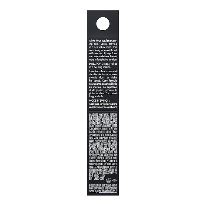 e.l.f. O Face Satin Lipstick, Richly Pigmented, Nourishing & Long-Lasting Creamy Lipstick, Infused With Jojoba, Vegan & Cruelty-Free, Dirty Talk