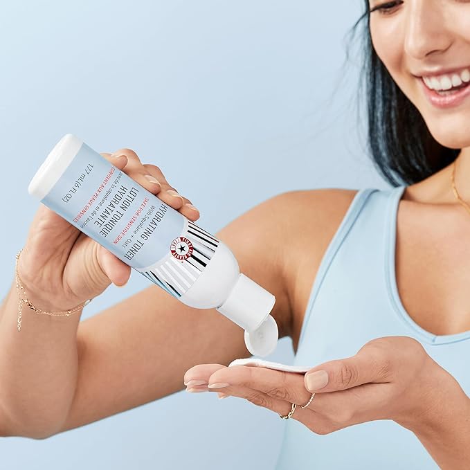 First Aid Beauty - Hydrating Toner with Squalane and Oats, Naturual Wild Oat Skin Calming Toner, Helps Reduce Lines & Wrinkles, Safe for Sensitive Skin, Alcohol-Free Balanced Hydration, 6 oz