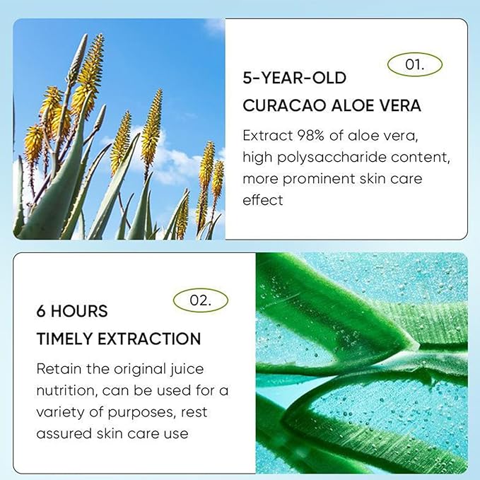 8Pcs Skin Care Products Set, Aloe