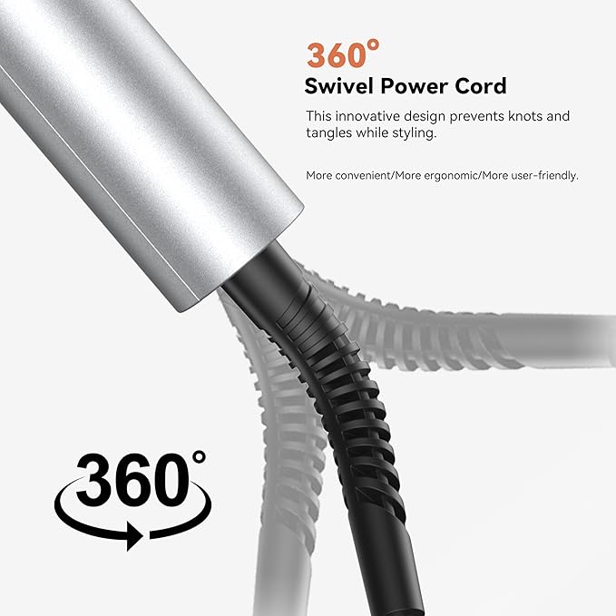 Upgraded Ionic Hair Straightener Brush for Women, Compact Wave-Design Bristles Hot Comb, Fast & Smooth Styling, Lightweight Double Voltage 120-240V Flat Iron Brush for Travel, Orange-Silver