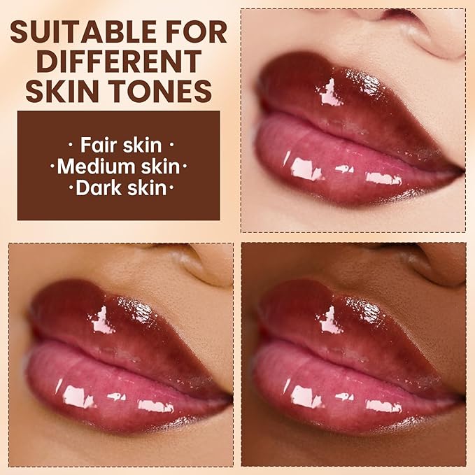 Lip Liner Gloss Set, Red Plumping Lip Liner Lip Pencil Moisturizing Lightweight Lip Gloss Lip Combo, High Shine Glossy Lip Tint Lip Stain Makeup Long Lasting Lip Contour for Women