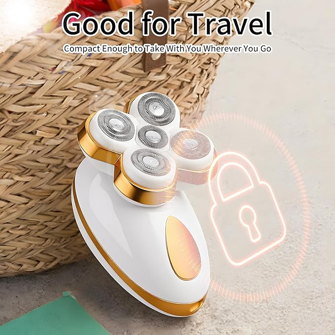 Electric Razors for Women, 5 in 1 Painless Rechargeable Dusk Shaver Womens, Women's Shavers Everything, Lady Leg/Bikini/Face Hair Removal Products, Female Wet Dry Shaving Machine