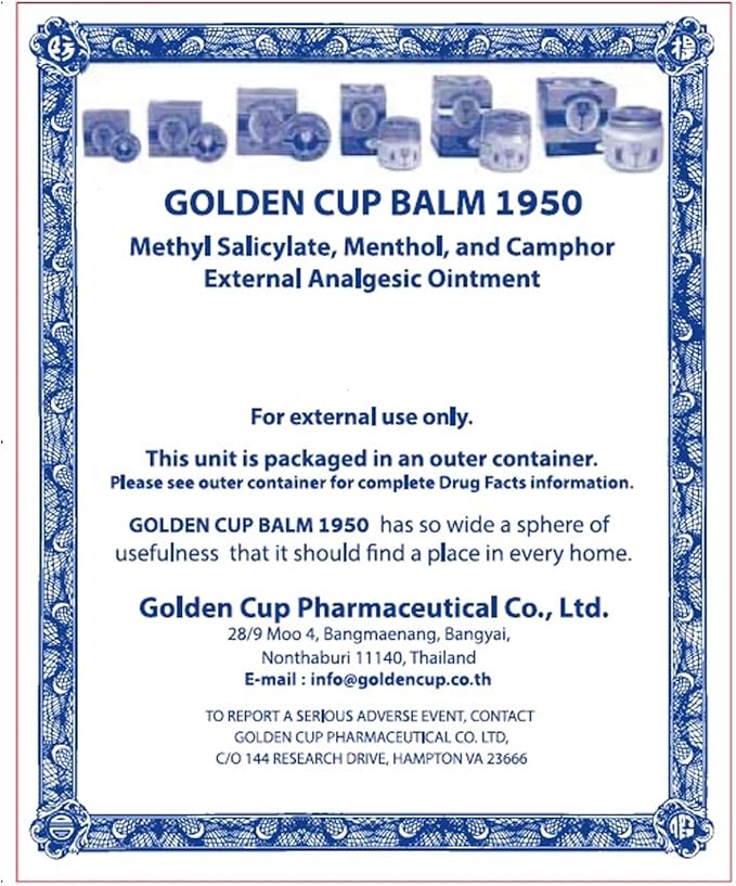 Golden Cup Balm Yellow Herbal Thai 22g
