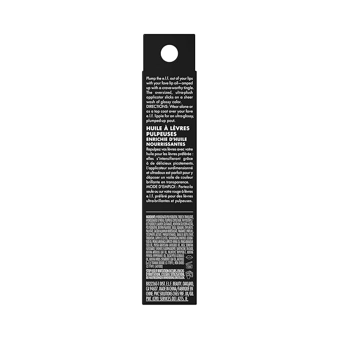 e.l.f. Glow Reviver Plumping Lip Oil, Tinted Lip Plumper For A High-Shine, Plump Finish, Infused With Jojoba Oil, Vegan & Cruelty-Free, Apricot Feelings
