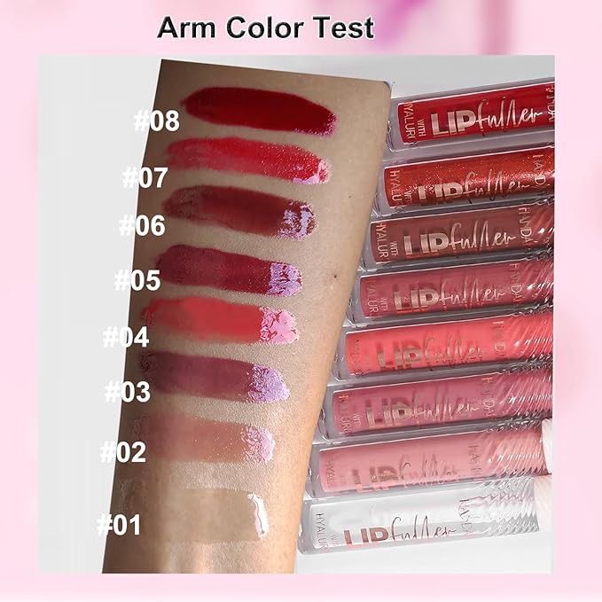 Lip GlossTinted Glitter Lipgloss Lip Oil Teens Moisturizing Lipstick Lip Balm High Shine And Vegan Plumping Lip Gloss For Women Girls Long-Lasting Dry Lip Care lip pumper gloss Moo-Dy Peach04