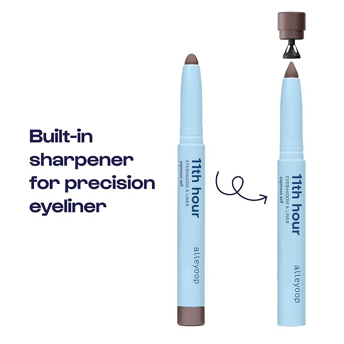 ALLEYOOP 11th Hour Cream Eyeshadow Sticks Bundle - Charcolit (Shimmer) & Espresso Self (Matte) - Waterproof, Smudge-Proof, Crease-Proof Eyeshadow for Over 11 Hours