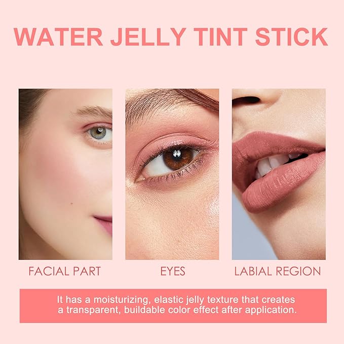 2 PCS Multi-Use Jelly Tint blush Stick, Cooling Cooling