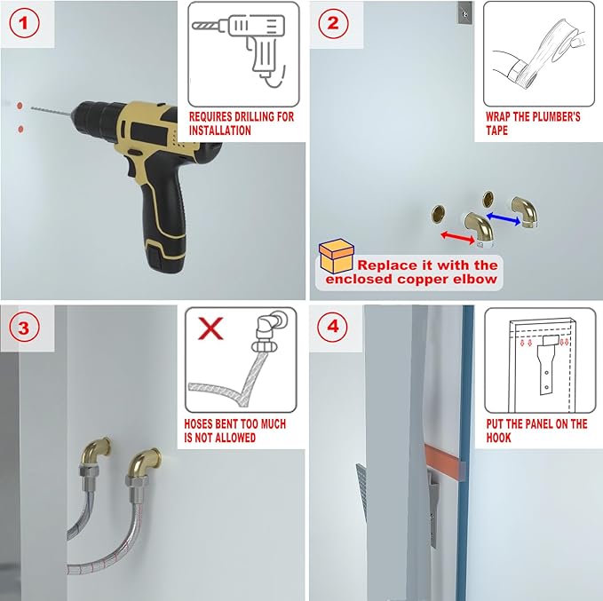 KINKIB Shower Panel Tower System for Bathroom - 5 In 1 Full Body Shower Tower With Led, Rainfall Shower Head With Powerful Body Jets, Handheld Shower and Tub Spout, Brushed Finish