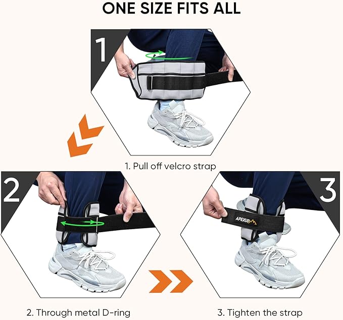 APEXUP 7 lbs/Pair Adjustable Ankle Weights for Women