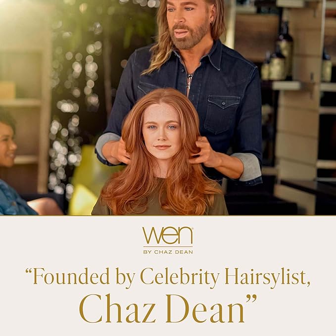 WEN by Chaz Dean Replenishing Treatment Mist - Hydrating Hair Mist, Hair Oil Spray, Weightless Hair Shine, Frizz Control Spray for Wavy, Curly or Straight Hair - Sweet Almond Mint, 6 Fl Oz (Pack of 1)