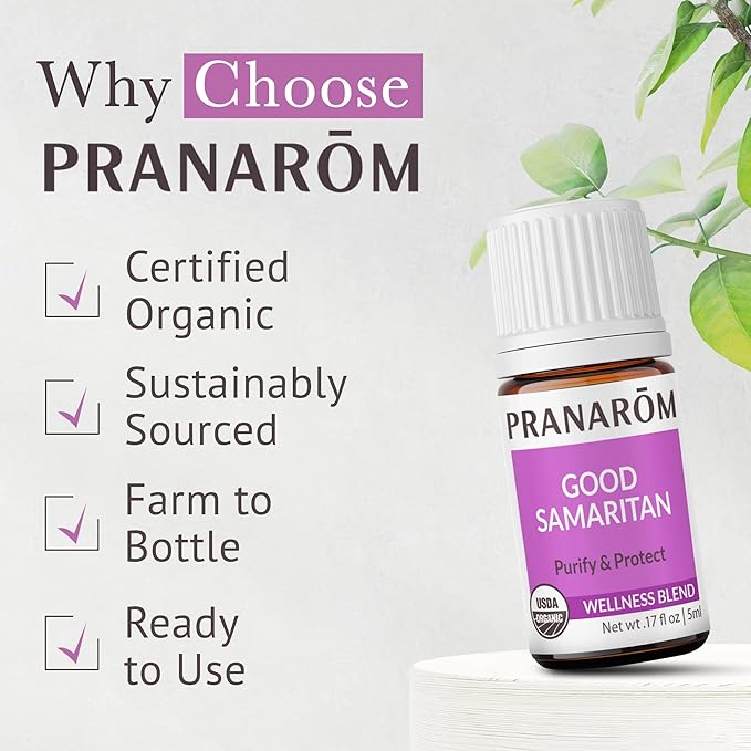 Pranarom - Good Samaritan Essential Oil Blend (5ml) - Cinnamon Leaf, Lemon, Rosemary, Eucalyptus, Clove Bud - 100% Pure Essential Oil for Diffusing and Cleaning | USDA and ECOCERT Certified Organic