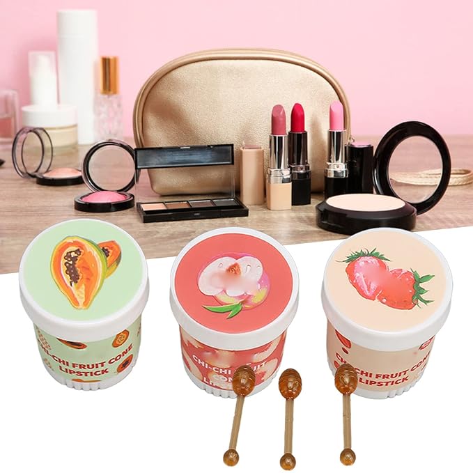 Lip Balm Cute, 3pcs Cute Ice Moisturizing
