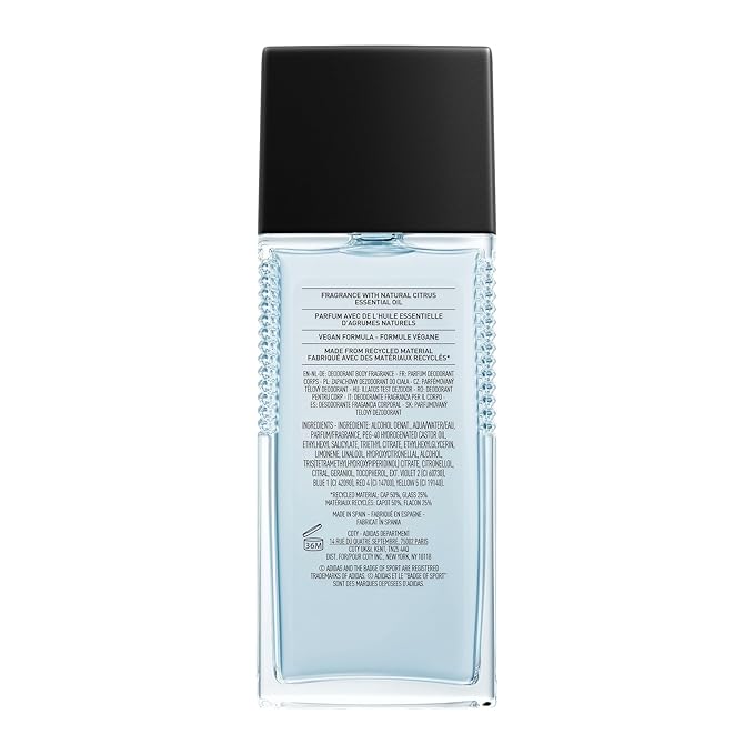 adidas Moves for Men Eau de Toilette Spray 1.6 Fl OZ & Moves for Him Body Fragrance for Men, 2.5 fl oz, Liquid, Grapefruit