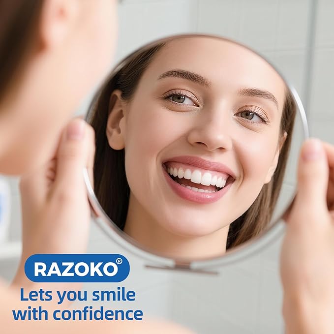 RAZOKO Dental Flosser Kit, Extra Strong Shred-Resistant Floss, 135 Degrees for Hard-to-Reach Areas, PTFE & PFAS Free, 2 Handles + 240 Refill Heads