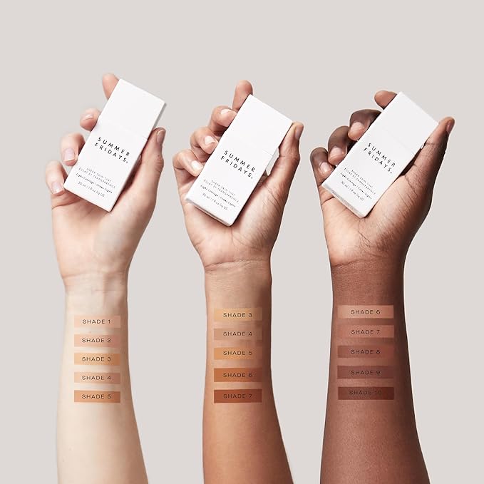 Summer Fridays Sheer Skin Tint - Tinted Moisturizer with Hyaluronic Acid - Helps Diminish Uneven Skin Tone - Sheer to Light Coverage - Shade 4.5 - Medium with Cool Peach Undertones (1 Fl Oz)