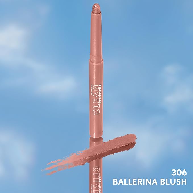 Covergirl Clean Eye Color, Ballerina Blush, Eyeshadow Sticks, Ultra Creamy Formula, Lightweight, Buildable Formula, Lasts All Day, Smudge-Proof, 0.05oz