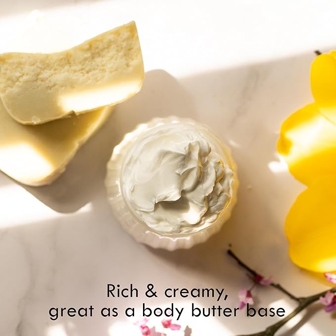 Organic Shea Butter Raw Unrefined | Pure African Shea Butter for Hair & Dry Skin | Natural Face Moisturizer | Body Butter Base for Lotion, DIY Lip Balm and Soap Making Supplies, 8oz Bar