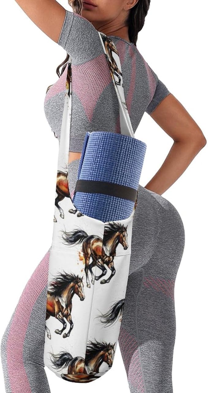 Large Yoga Mat Bag Fit Most Size for Ladies Yoga Mats Carrier Bags Multi-Functional Exercise Mat Holder Storage Bag