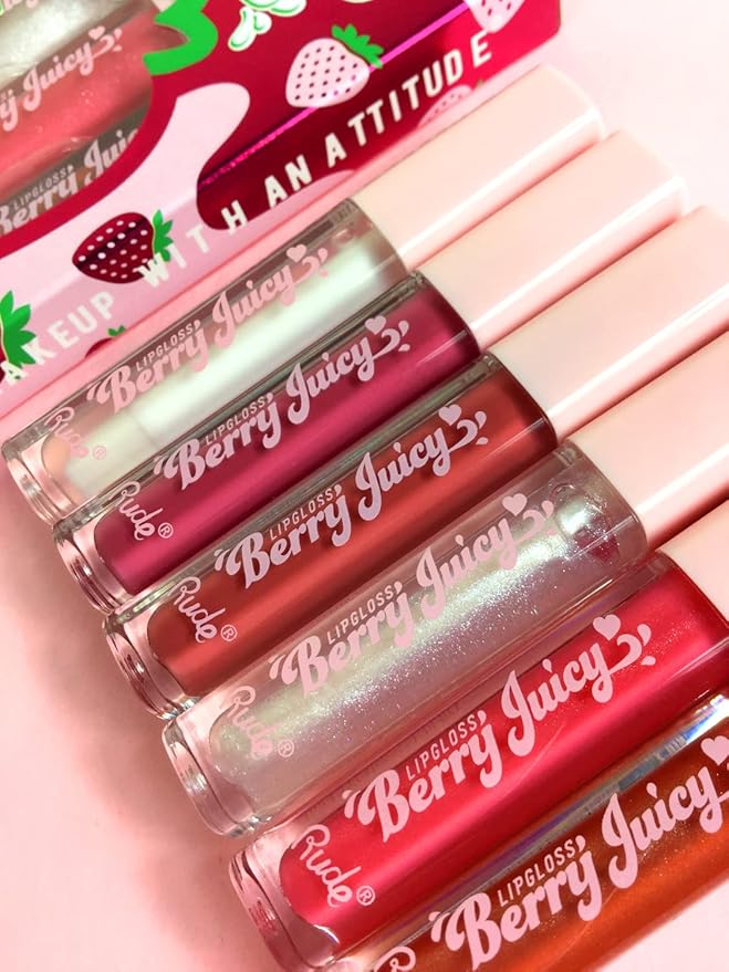 Rude Cosmetics Berry Juicy Lip Gloss - Pure for Women - 0.14 oz Lip Gloss