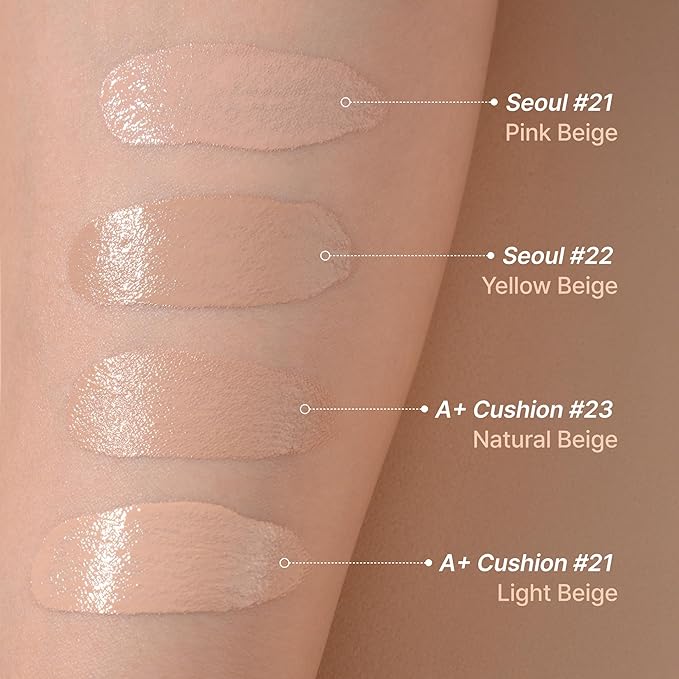 TROIAREUKE A+ Cushion Foundation (Shade 23) I Natural Coverage Foundation Makeup, Moisturizing Finish for Sensitive, Oily, Combination Skin, Skin Care Cushion I Korean Aesthetic Makeup