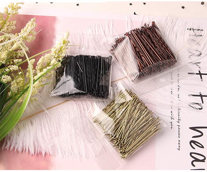 MAORULU Bobby Pins, 200 CT Gold Bobby Pins for Buns, Premium Hair Pins for Kids, Girls and Women, Great for All Hair Types, 2 Inch for Thick Hair and Thin Hair (Blonde)