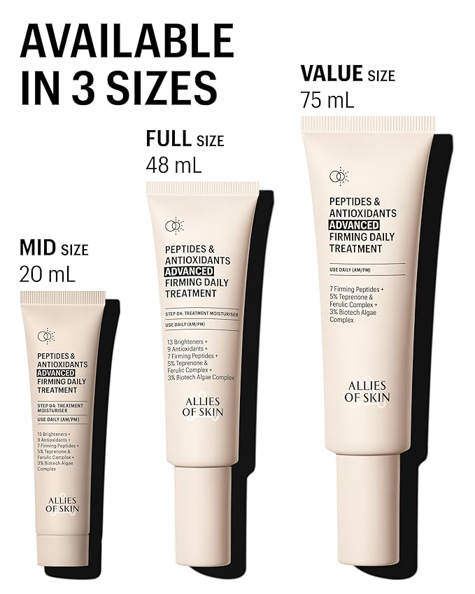 Allies of Skin Peptides Firming Eye Cream & Firming Daily Moisturizer | Anti Aging Daily Use Duo to Firm and Boost Hydration on Face & Neck (0.5 oz / 1.6 oz)