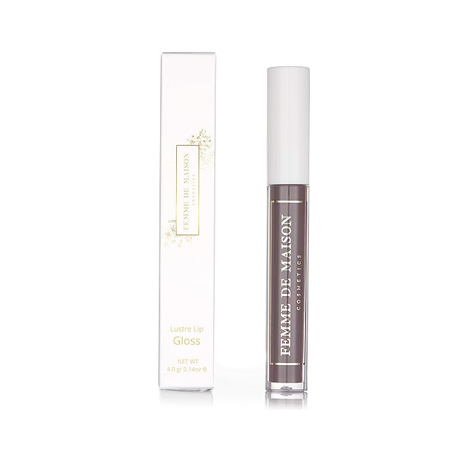 Cosmetics, Lustre Lip Gloss, Moisturizing, Long Lasting with Squalane & Vitamin E, 100% Gluten, Paraben & Phthalate-Free, Never Sticky, Soft, Natural Colors (Figue Noir 10)