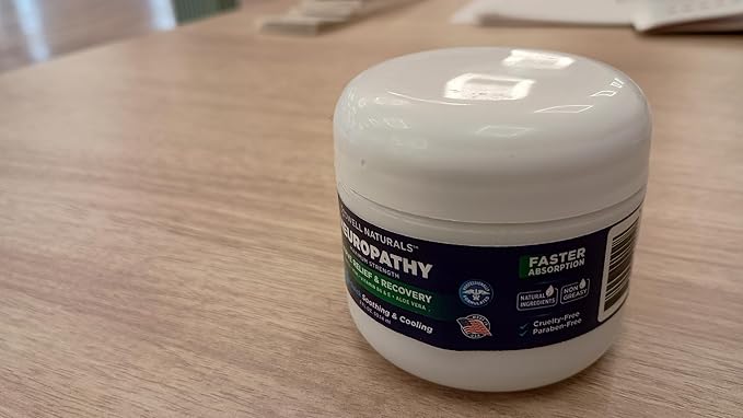 OWELL NATURALS Neuropathy Cream, Greaseless, with Arnica, Aloe Vera, MSM, Vitamin B6 for Feet, Hands, Legs, Toes, 2 Fl Oz (Pack of 3)
