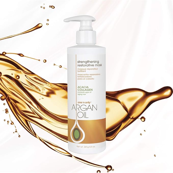 One 'n Only Hair Mask with Argan Oil, Strenghtening Restorative Mask, Helps Maintain Moisture Level for a Shiny Texture, Provides Color Protection, 8.5 Ounce