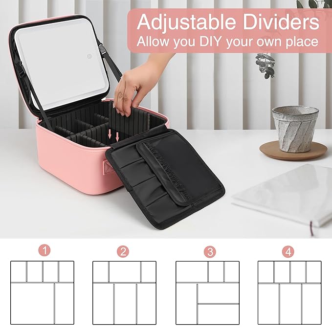 Relavel travel makeup bag with