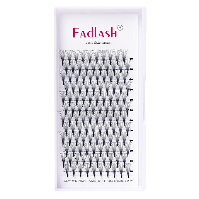 Premade Fans 10D 0.07 D Curl 18mm Volume Lash Extensions Premade Lashes Volume lashes Short Stem Lash Extension Supplies (10D-0.07-D, 18mm)