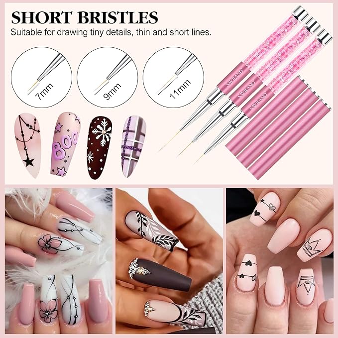 Saviland 6pcs nail art liner