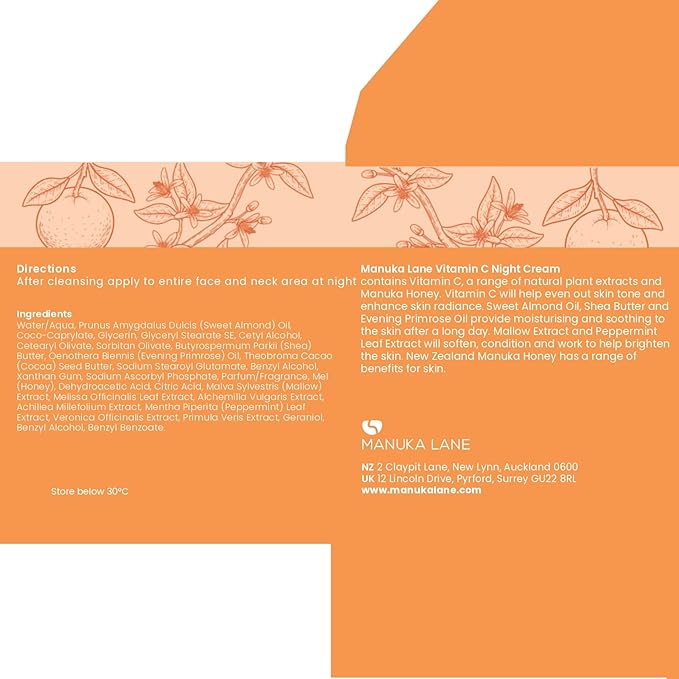 Manuka Lane Vitamin C Creams for Face, Neck & Eyes – Plant-Based Skincare