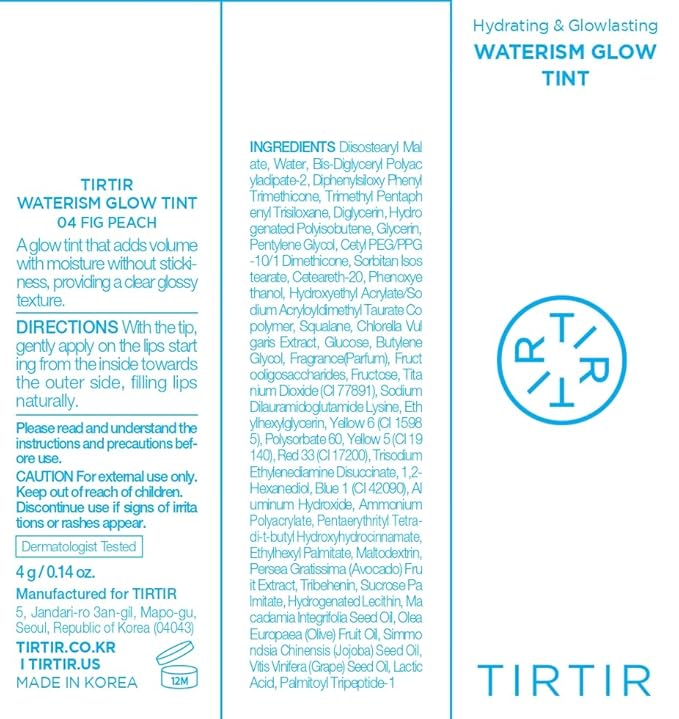 TIRTIR Waterism Glow Tint (04 Fig Peach, 0.14 0.14 Fl Oz
