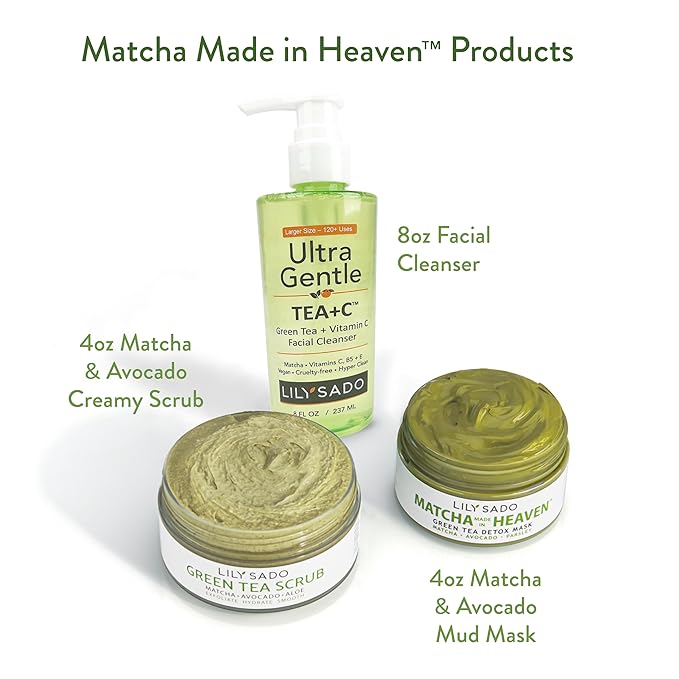 LILY SADO TEA+Cβ’ Green Tea & Vitamin C Face Cleanser β Natural Vegan Antioxidant Daily Face Wash with Aloe, Rosehip, Meadowfoam - Gentle Deep Cleansing for Acne, Blackheads, Blemishes. 8 oz