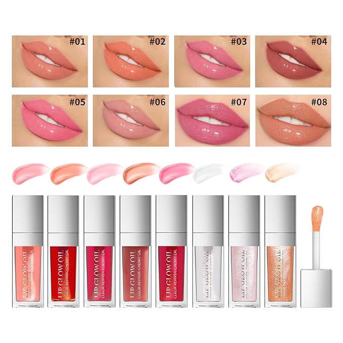 Ultimate Luxe Lip Oil Hydrating Fruit-Flavored Oils with Soft Brush for Moisturized, Full, and Radiant Lips (#01, SINGLE)