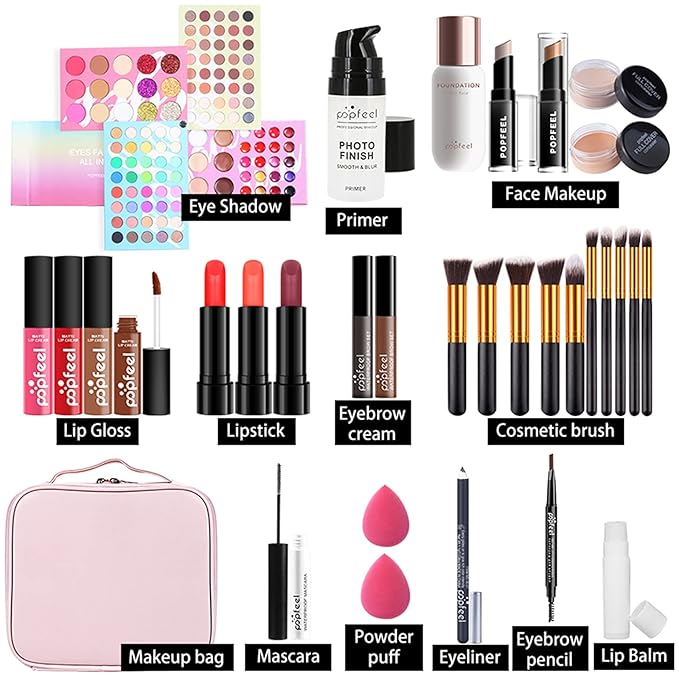 All-in-one Makeup Set Holiday Gift | Full Makeup