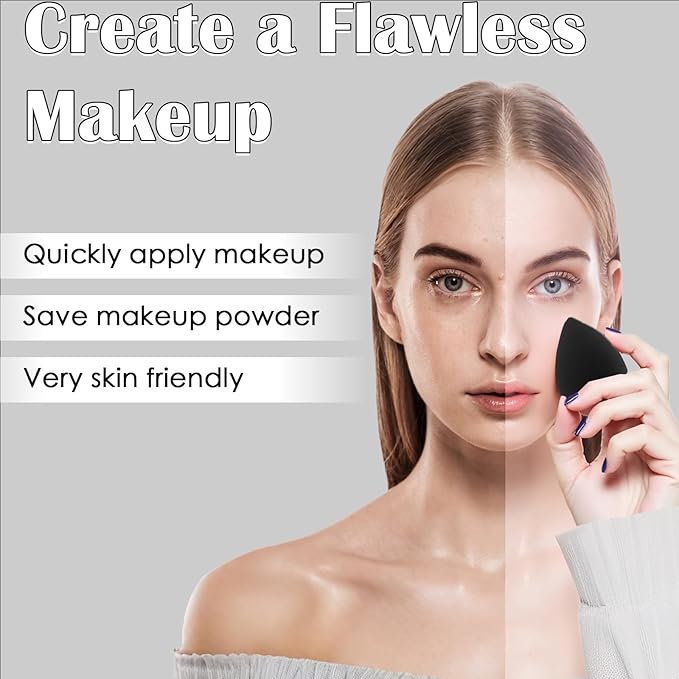 GZIXBDA Makeup Brush Set, 48Pcs Makeup Tool Set Premium Synthetic Foundation Concealers Powder Eye Shadows Makeup Brushes Kit for for Beginner Professional, Black
