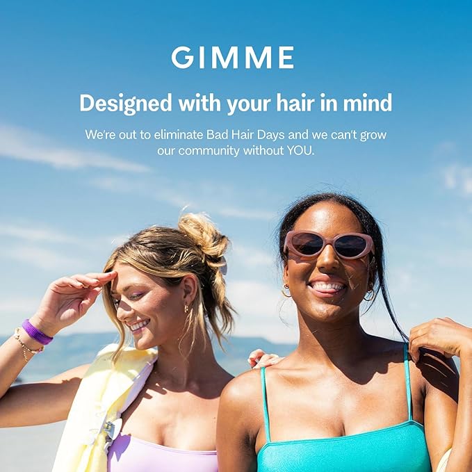 Gimme Beauty Medium Hair Bands Seamless Nylon - Low Profile Hair Accessory - Snag Free Tie for Firm, Lasting Hold - Soft, Non-Slip Ponytail Holder for Women - Cool Colors, 12-Pack