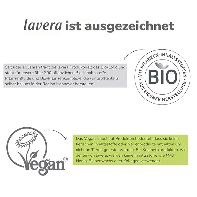 lavera Volume Mascara - Black - Voluminous Mascara with Shea Butter & Sunflower Oil for Lang Lasting Results - Eye Make Up - PETA Certified - Vegan - Made in Germany - Black - 0.3 Fl Oz