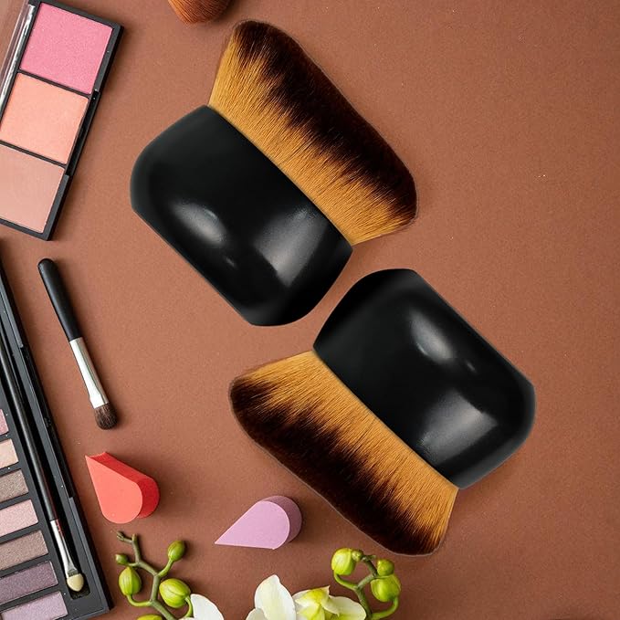 Extra Large Body Makeup Brush For Self Tanner, Leg Makeup &Bronzer Blend,75 mm Wide-headed Kabuki Brush Provides Pretty Application, Face& Back Makeup Brush, Wet& Dry Use, Stocking Stuffers for Women