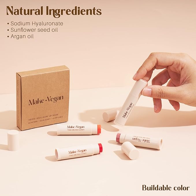 Vegan Tinted, Lip Moisturizer Gifts Sets Animals
