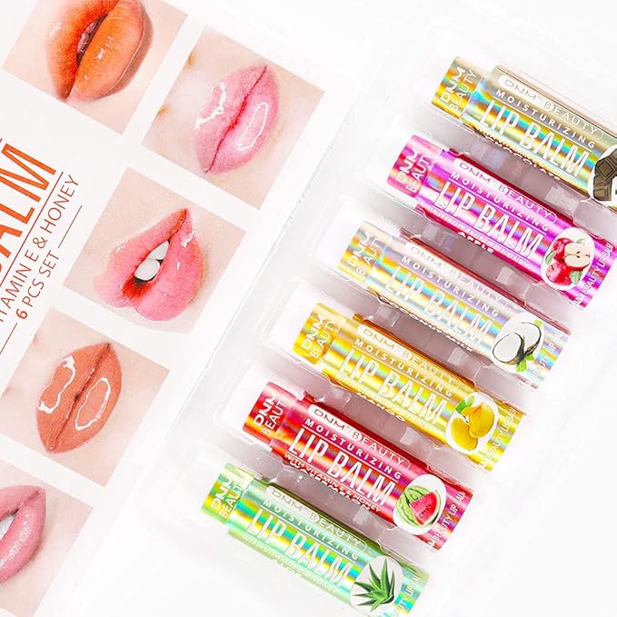 evpct 6Pcs Classic Fruit Flavour Flavored Moisturizing