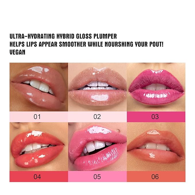 Lip Plumping Booster, Spicy Lip Lipstick, Lifter Gloss, Hydrating, Volumizes High-Shine Lip Plumping Lip Glass Mirror Lip Makeup Lip Glaze Plump & Pout Lip Plumper for Women Girls (04)