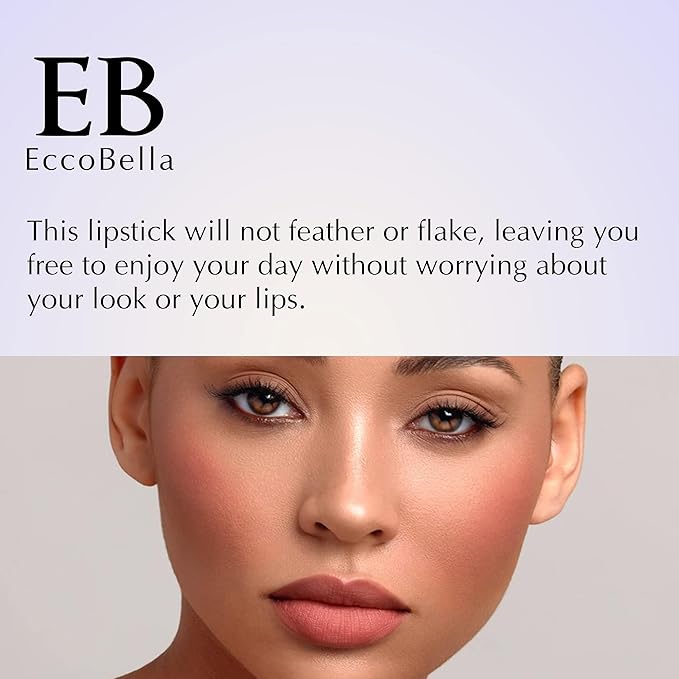 Ecco Bella Natural Moisturizing Lipstick | Long Lasting Lip Color - Gluten, Paraben, and Fragrance Free Lipstick - Cafe Au Lait, 0.13 oz