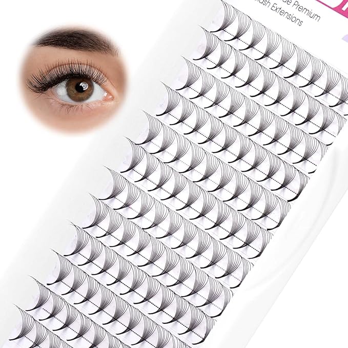 FADLASH Premade Lash Fans D Curl Premade Fans Eyelash Extensions 8D 0.07 Volume Lash Fans Premade Handmade Premade Lash Extensions Fans (8D-0.07D-10mm)