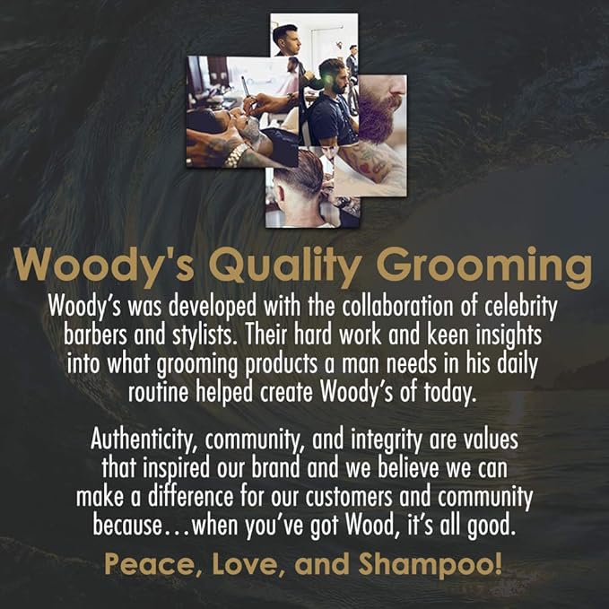 Woody's 2-in-1 Hair & Body Wash for Men - Sulfate-Free Cleanser & Moisturizing Men's Body Wash with Deep Cleansing, Hydrating Fresh Scent, 10 fl oz, 2 Pack